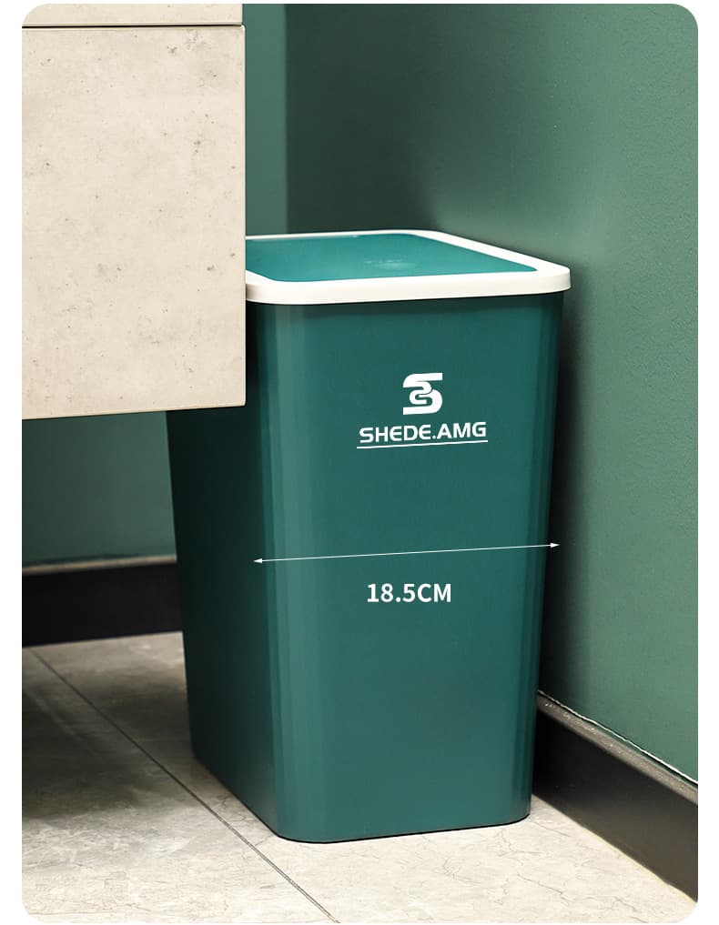 13L スタイリッシュ蓋付きゴミ箱