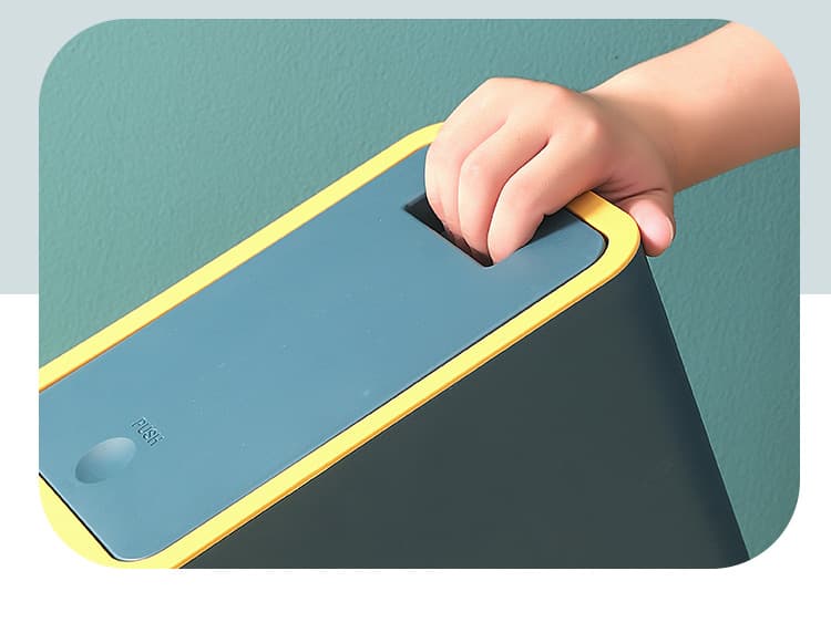 押し蓋式スリム縦型キッチンゴミ箱