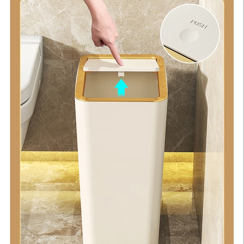 高級感あふれる静音開閉蓋付きゴミ箱