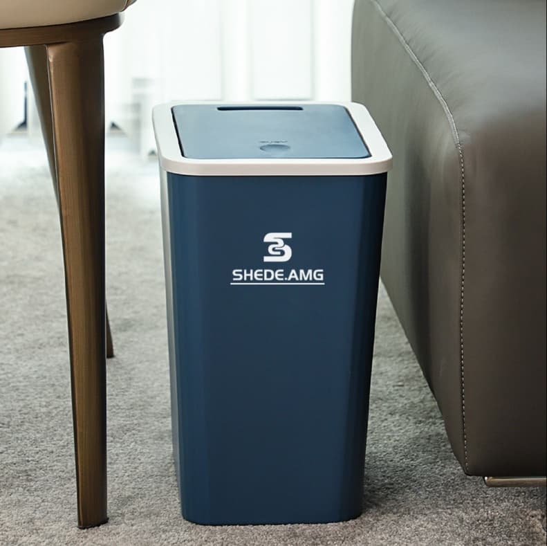 13L スタイリッシュ蓋付きゴミ箱