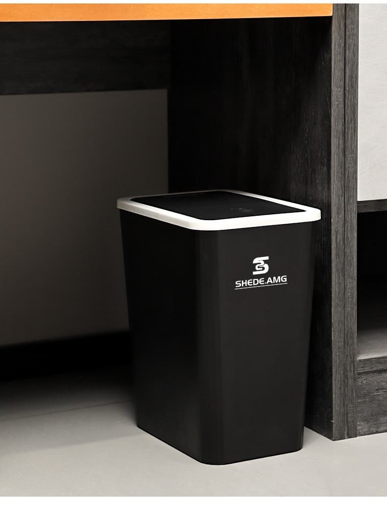 13L スタイリッシュ蓋付きゴミ箱