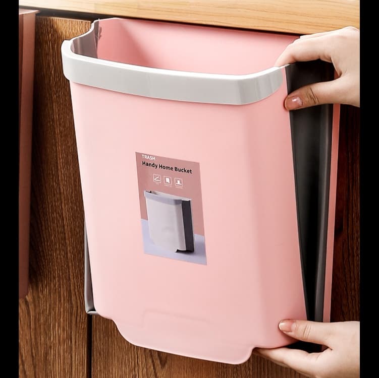 折りたためる壁掛け型ごみ箱