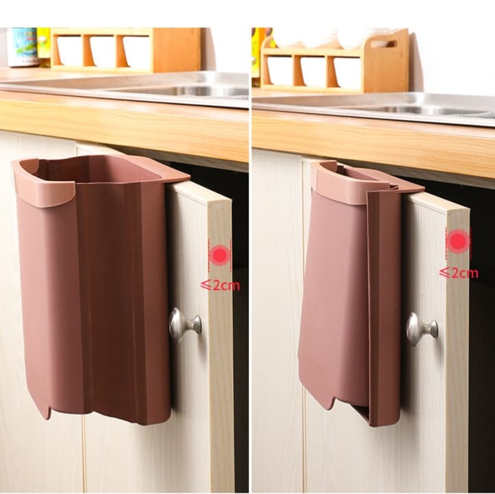 折りたためる壁掛け型ごみ箱