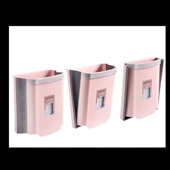 折りたためる壁掛け型ごみ箱