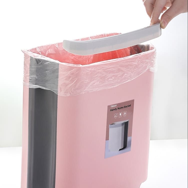 折りたためる壁掛け型ごみ箱