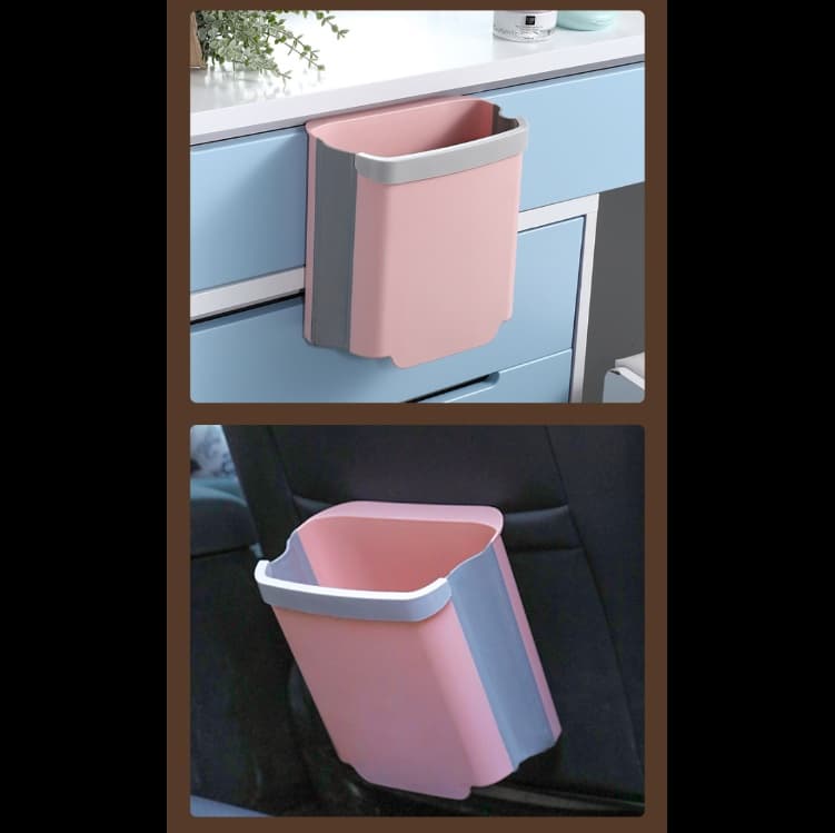 折りたためる壁掛け型ごみ箱