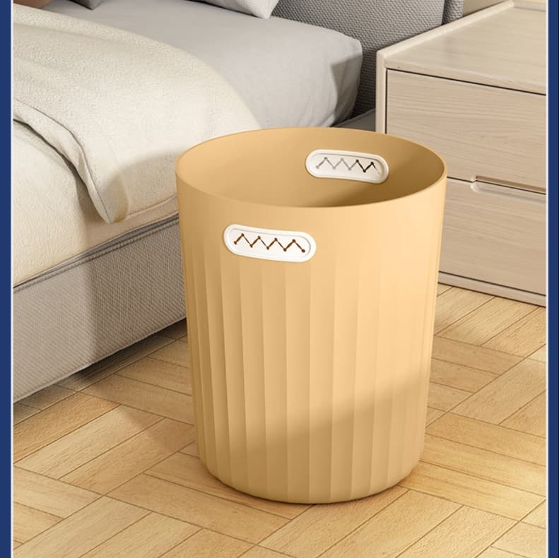 9L おしゃれな波型デザイン 持ち手付きごみ箱