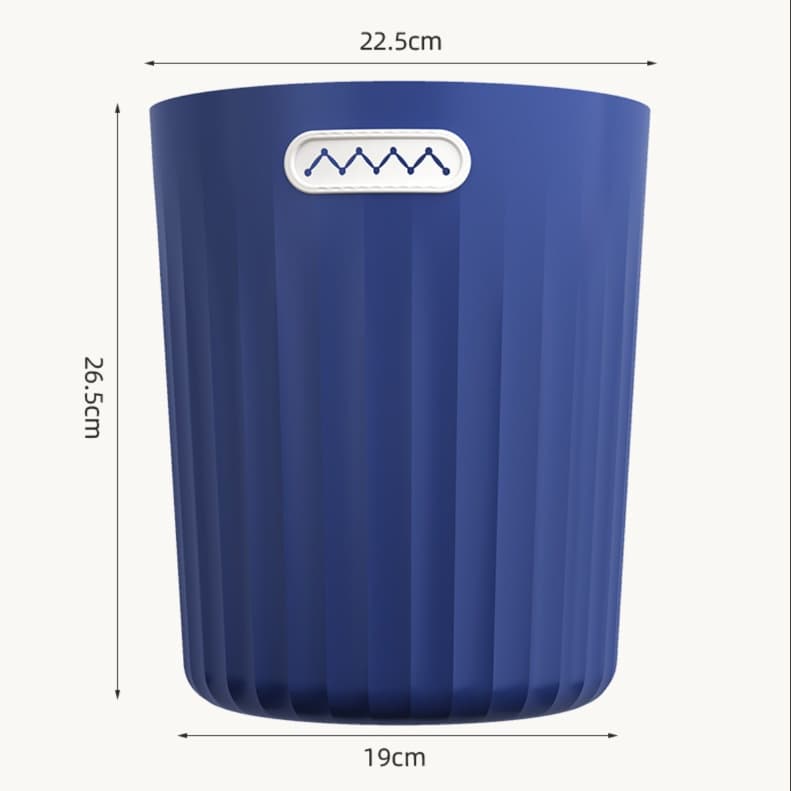 9L おしゃれな波型デザイン 持ち手付きごみ箱