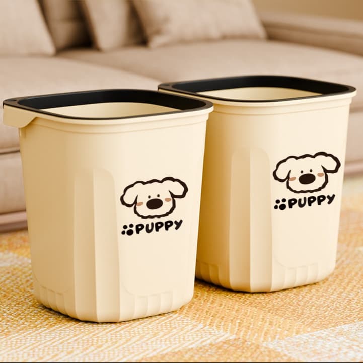 かわいい子犬デザイン 卓上ゴミ箱