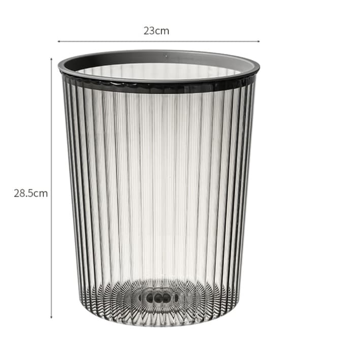 縦筋模様 プラスチック製 ごみ箱