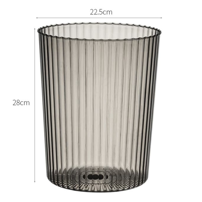 縦筋模様 プラスチック製 ごみ箱