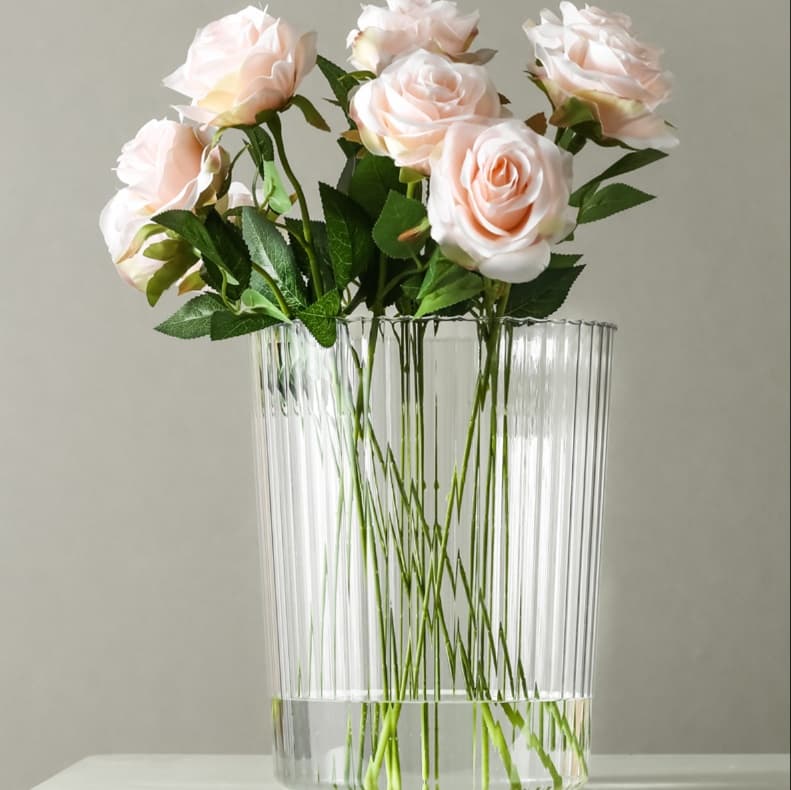 縦筋模様 プラスチック製 ごみ箱