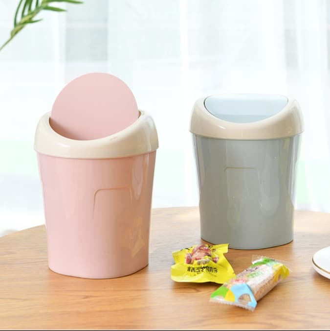 卓上スイング蓋付きミニゴミ箱