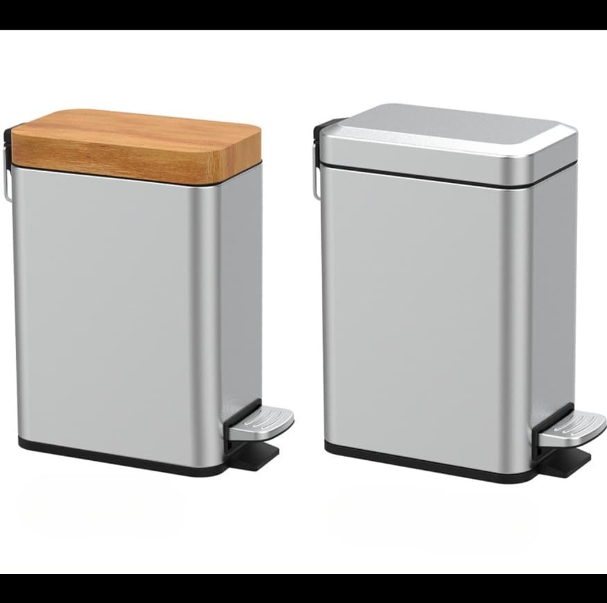 5L スリム蓋付きペダル式ゴミ箱