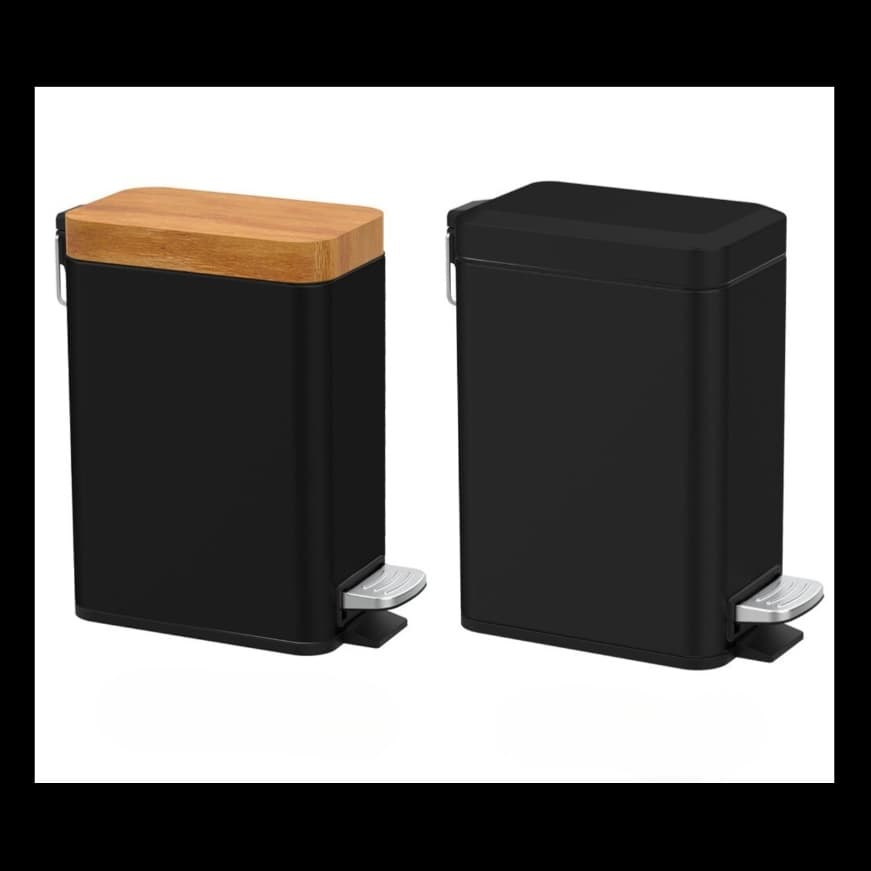 5L スリム蓋付きペダル式ゴミ箱