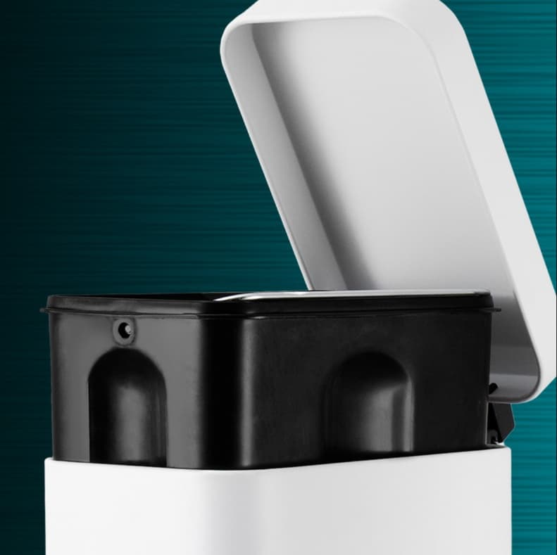 5L スリム蓋付きペダル式ゴミ箱