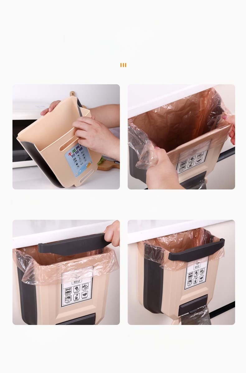 折りたたみ式キッチン壁掛けゴミ箱