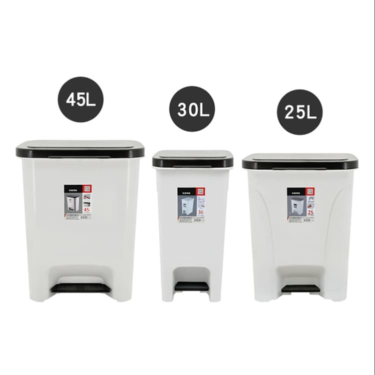 3サイズ　ステップ式 ふた付きゴミ箱