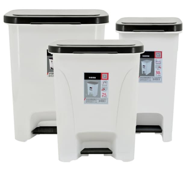 3サイズ　ステップ式 ふた付きゴミ箱