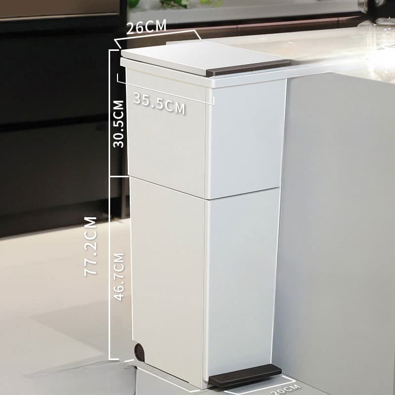 二段式分別縦型ごみ箱