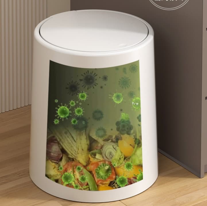 モダン蓋付き円筒型ごみ箱