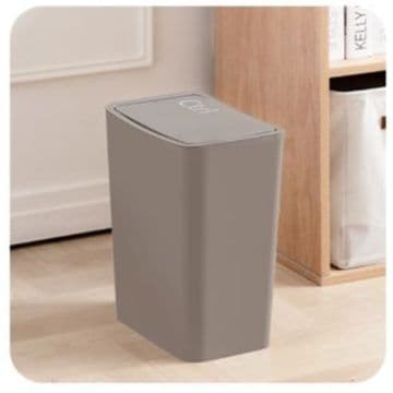 押すだけで開くシンプルデザインごみ箱