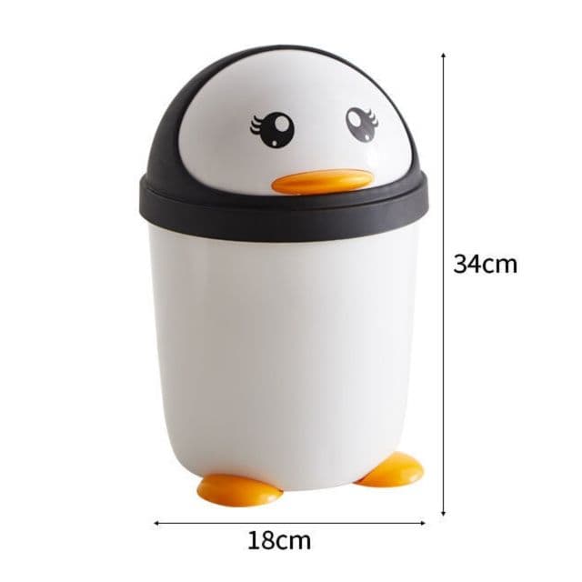 パンダとペンギンのかわいいコンパクトゴミ箱