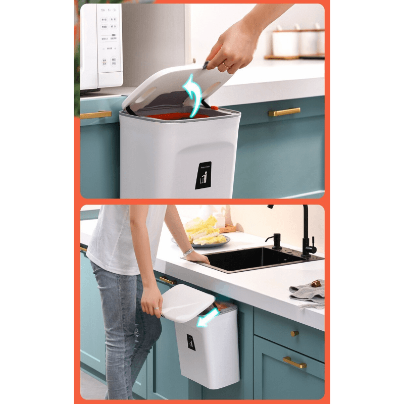 マグネット収納スリム壁掛けゴミ箱