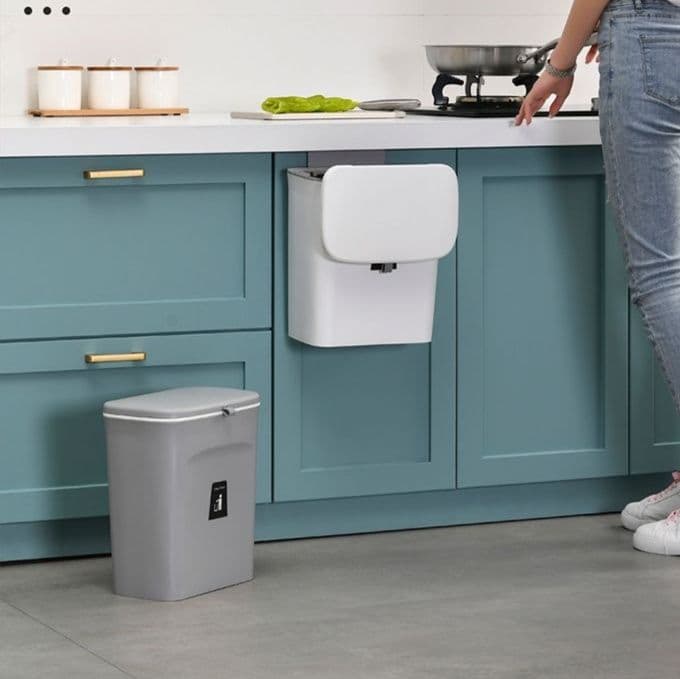 マグネット収納スリム壁掛けゴミ箱