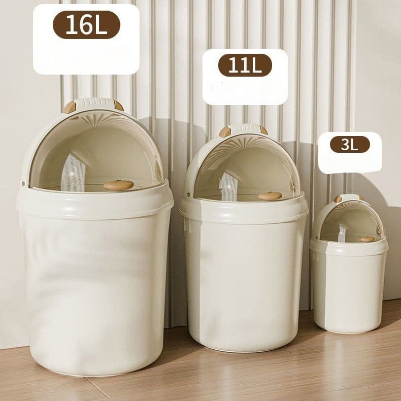 丸型取っ手付き蓋付きキッチンゴミ箱