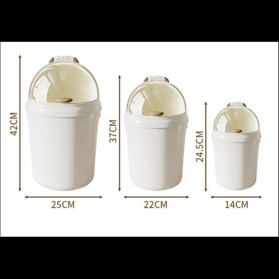 丸型取っ手付き蓋付きキッチンゴミ箱