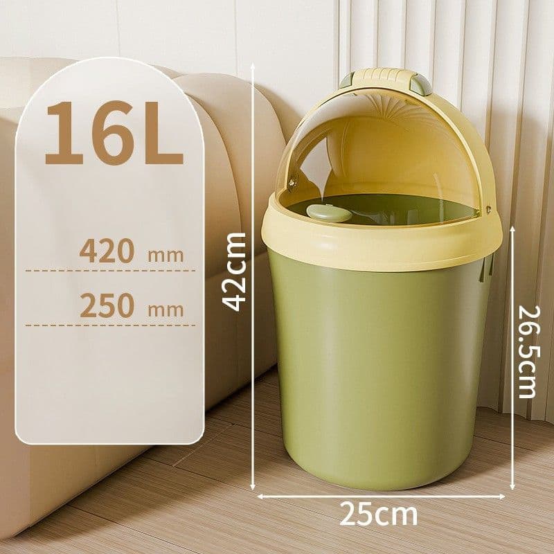 丸型取っ手付き蓋付きキッチンゴミ箱