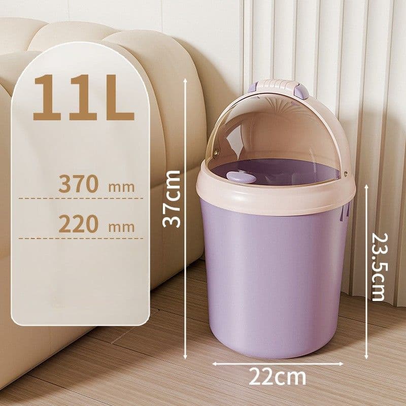 丸型取っ手付き蓋付きキッチンゴミ箱