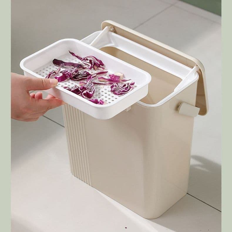 壁掛け式二段開口キッチン用ゴミ箱