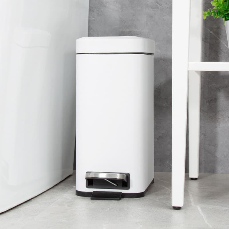 5L スリム蓋付きペダル式ゴミ箱