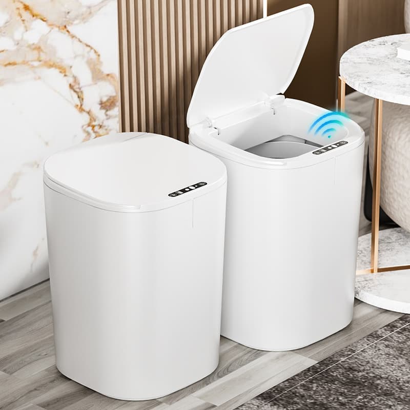 自動開閉式丸型プラスチック製キッチンゴミ箱