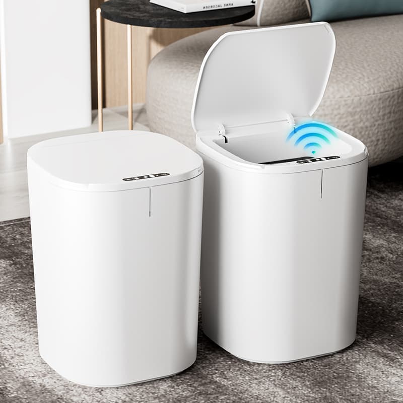 自動開閉式丸型プラスチック製キッチンゴミ箱