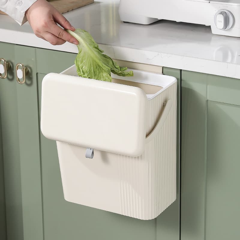 壁掛け式二段開口キッチン用ゴミ箱
