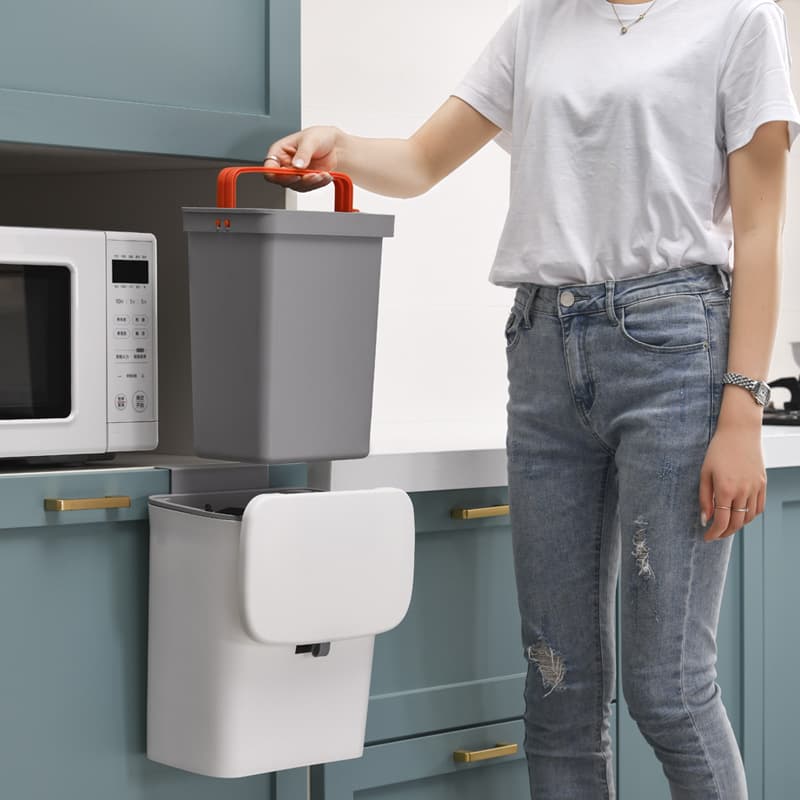 マグネット収納スリム壁掛けゴミ箱