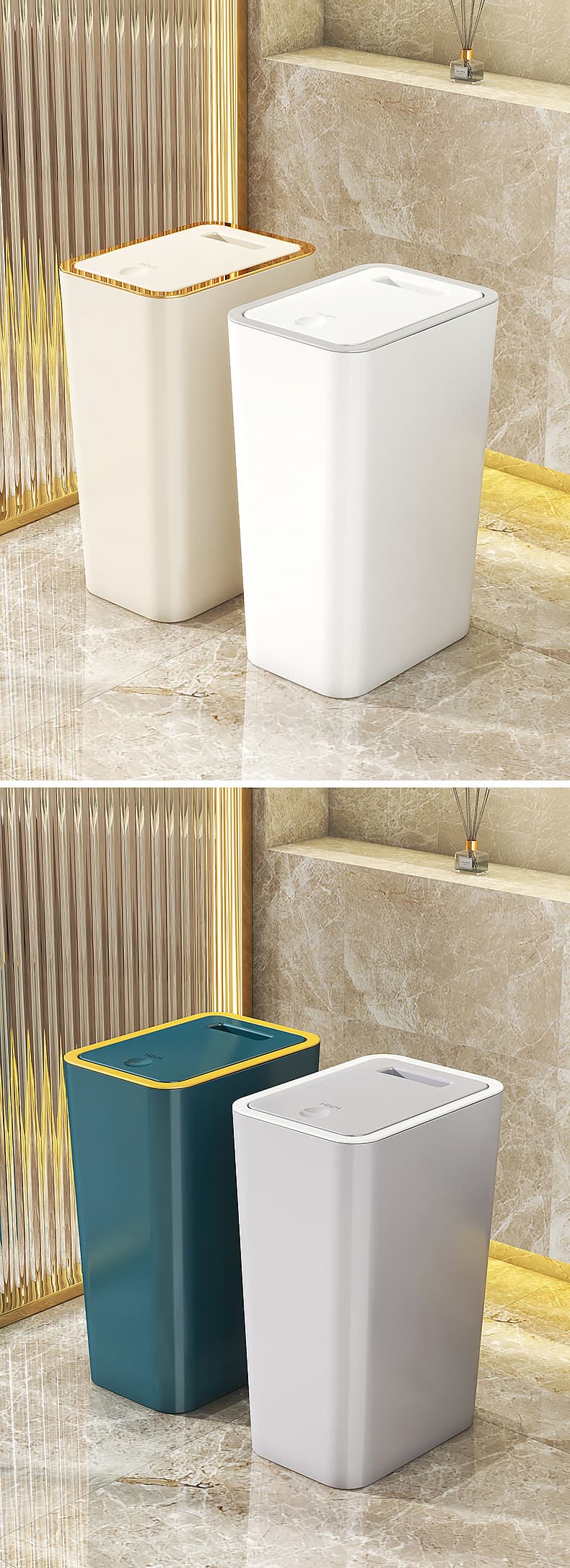 高級感あふれる静音開閉蓋付きゴミ箱