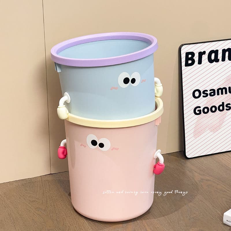 かわいいキャラクター風ごみ箱