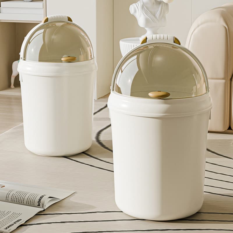 丸型取っ手付き蓋付きキッチンゴミ箱