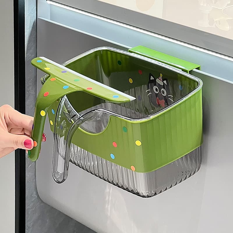 キッチン ゴミ箱 かわいい猫柄キャビネット取付ごみ箱