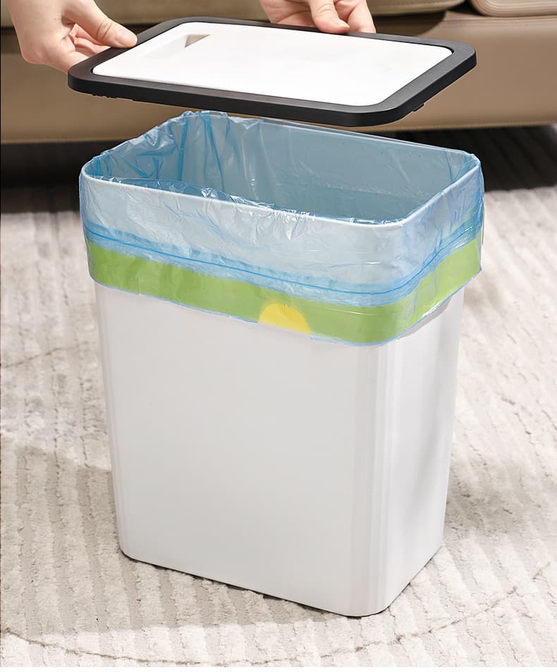 13L スタイリッシュ蓋付きゴミ箱