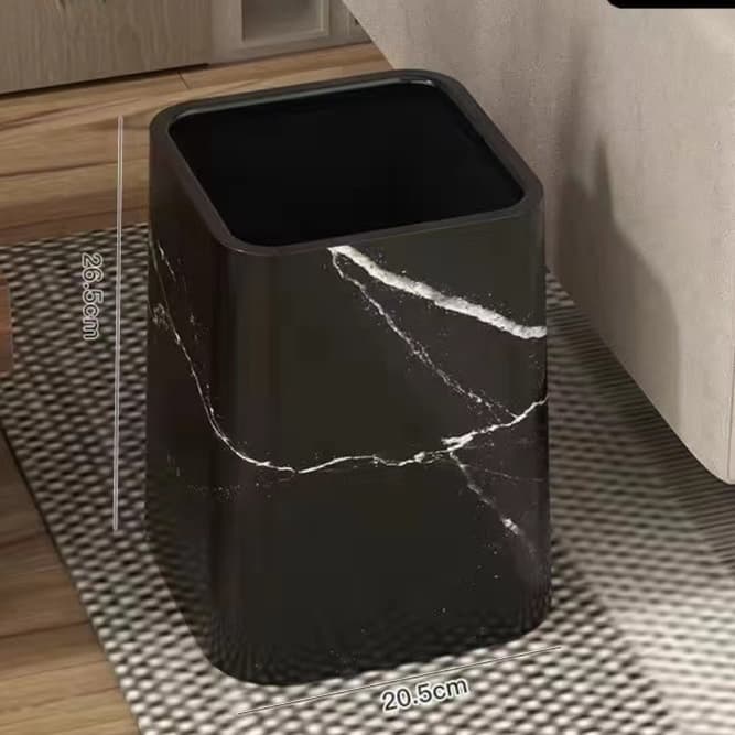 大理石風 おしゃれな角型ごみ箱