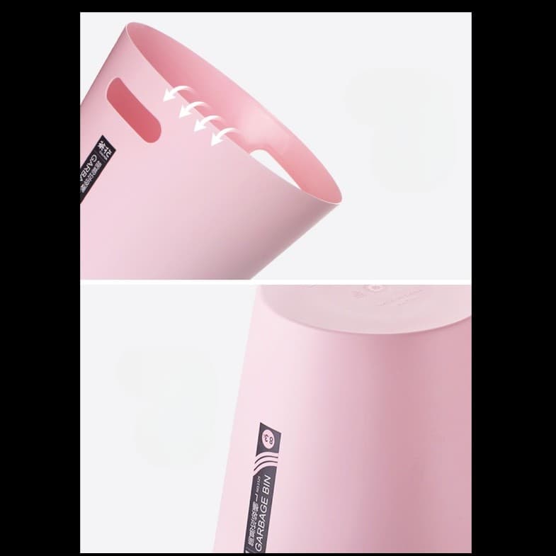 シンプルなデザインのプラスチックごみ箱
