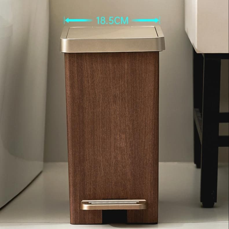 取り外し可能内容器付き木製ゴミ箱