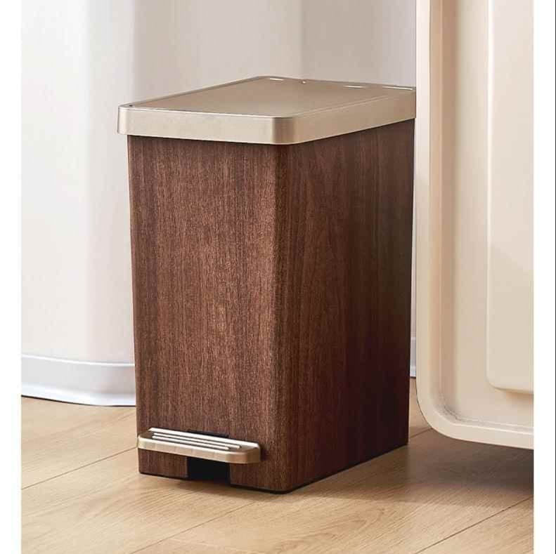 取り外し可能内容器付き木製ゴミ箱