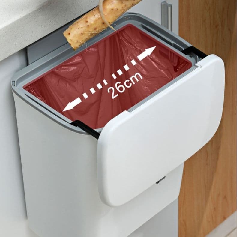 壁掛け式省空間蓋付きキッチンゴミ箱