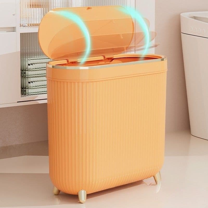 ワンタッチ開閉 スリムで隙間に入るゴミ箱